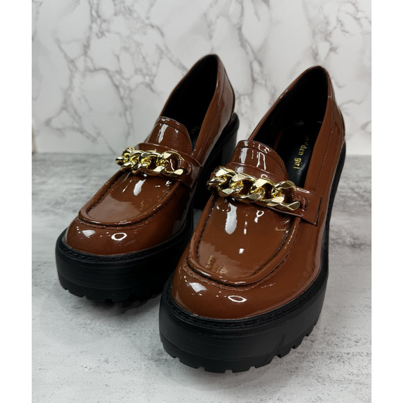 Madden Girl Kassidy-C Platform Loafer Women's 11 Brown Lug Sole Chunky Heel - Picture 12 of 14